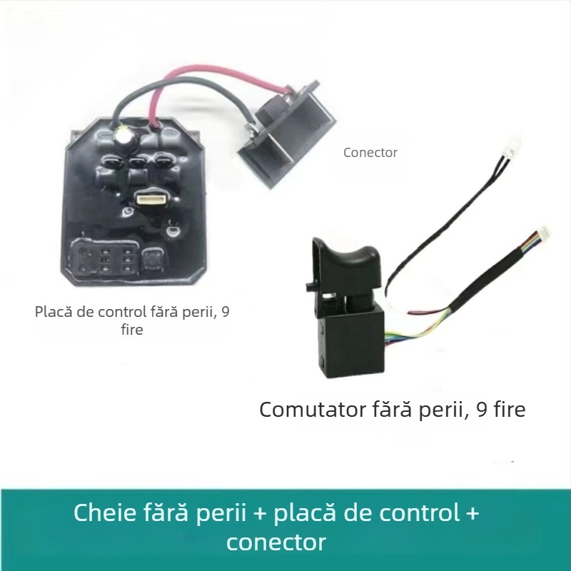 Comutator fără peri pentru cheie cu impact, 8 fire sau 9 fire, tip universal, model nou