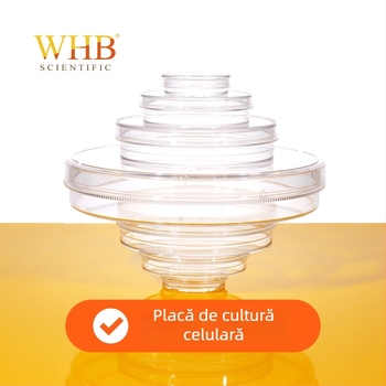 Farfurie de cultură celulară de unică folosință, tratată TC, dimensiuni 35/60/100/150 mm, margine ușor de prins, sterilă