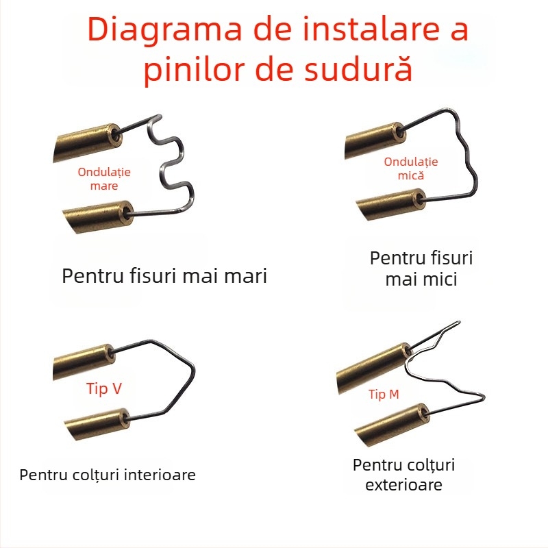 Sârmă de sudură pentru repararea barei din plastic a mașinii și cuie de sudură pentru fisuri