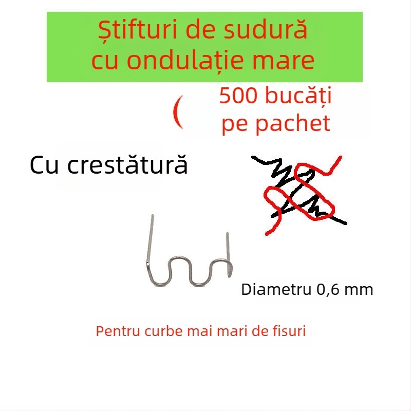 Sârmă de sudură pentru repararea barei din plastic a mașinii și cuie de sudură pentru fisuri