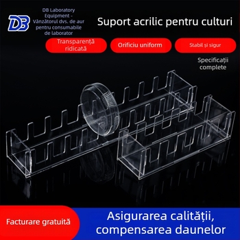 Raft din Plexiglas pentru Petri, set de 5/10 bucăți, vertical, pentru vase Petri cu diametrul 60/90/100/120/150 mm.