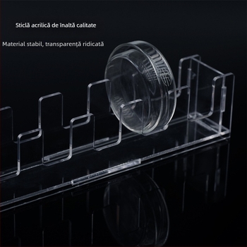Raft din Plexiglas pentru Petri, set de 5/10 bucăți, vertical, pentru vase Petri cu diametrul 60/90/100/120/150 mm.