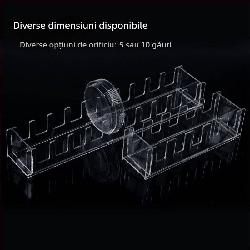 Raft din Plexiglas pentru Petri, set de 5/10 bucăți, vertical, pentru vase Petri cu diametrul 60/90/100/120/150 mm.