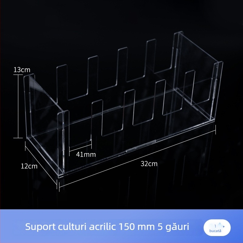 Raft din Plexiglas pentru Petri, set de 5/10 bucăți, vertical, pentru vase Petri cu diametrul 60/90/100/120/150 mm.