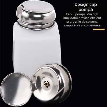 Welder sticle din plastic antistatice pentru alcool, cu capac de apăsare, 100/200/250 ml