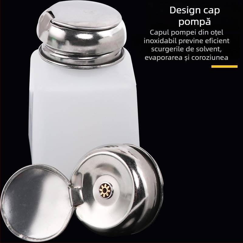 Welder sticle din plastic antistatice pentru alcool, cu capac de apăsare, 100/200/250 ml