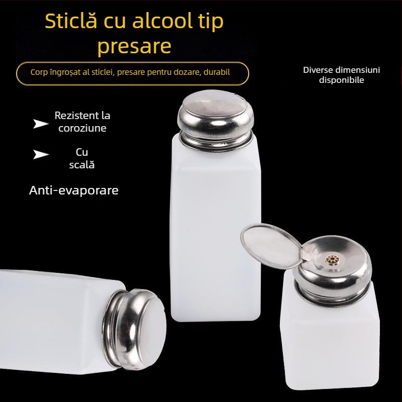 Welder sticle din plastic antistatice pentru alcool, cu capac de apăsare, 100/200/250 ml
