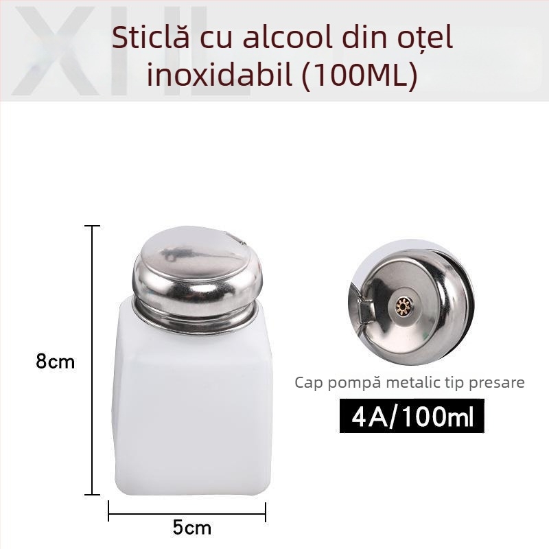 Welder sticle din plastic antistatice pentru alcool, cu capac de apăsare, 100/200/250 ml