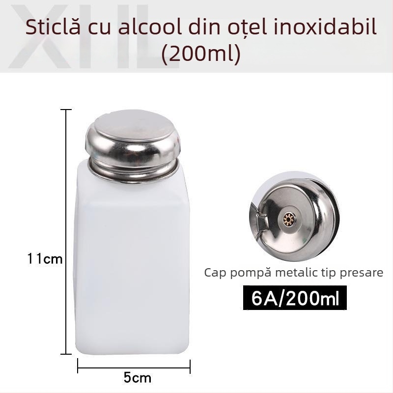 Welder sticle din plastic antistatice pentru alcool, cu capac de apăsare, 100/200/250 ml