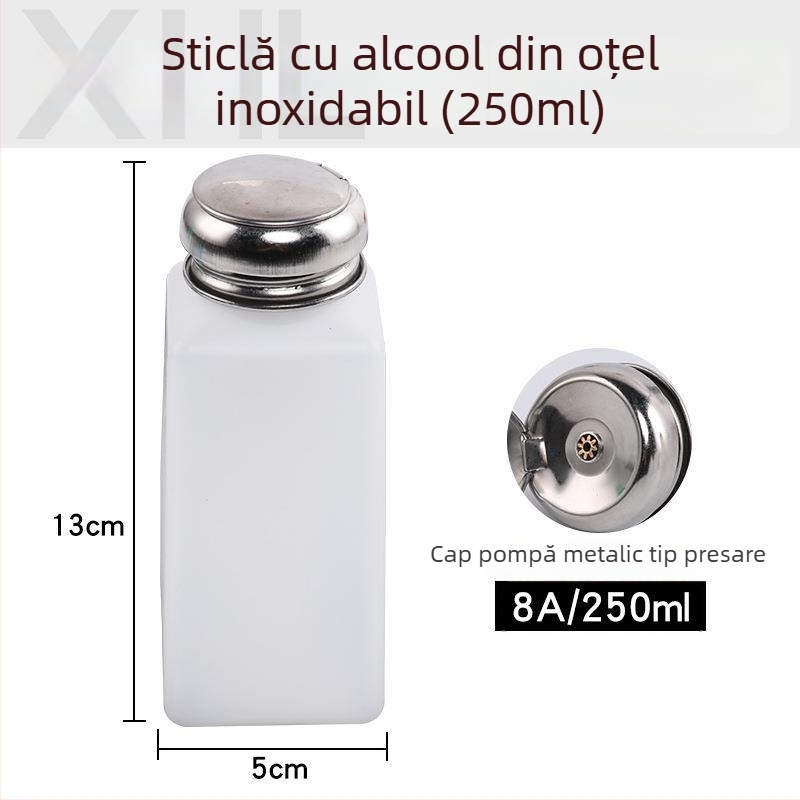 Welder sticle din plastic antistatice pentru alcool, cu capac de apăsare, 100/200/250 ml