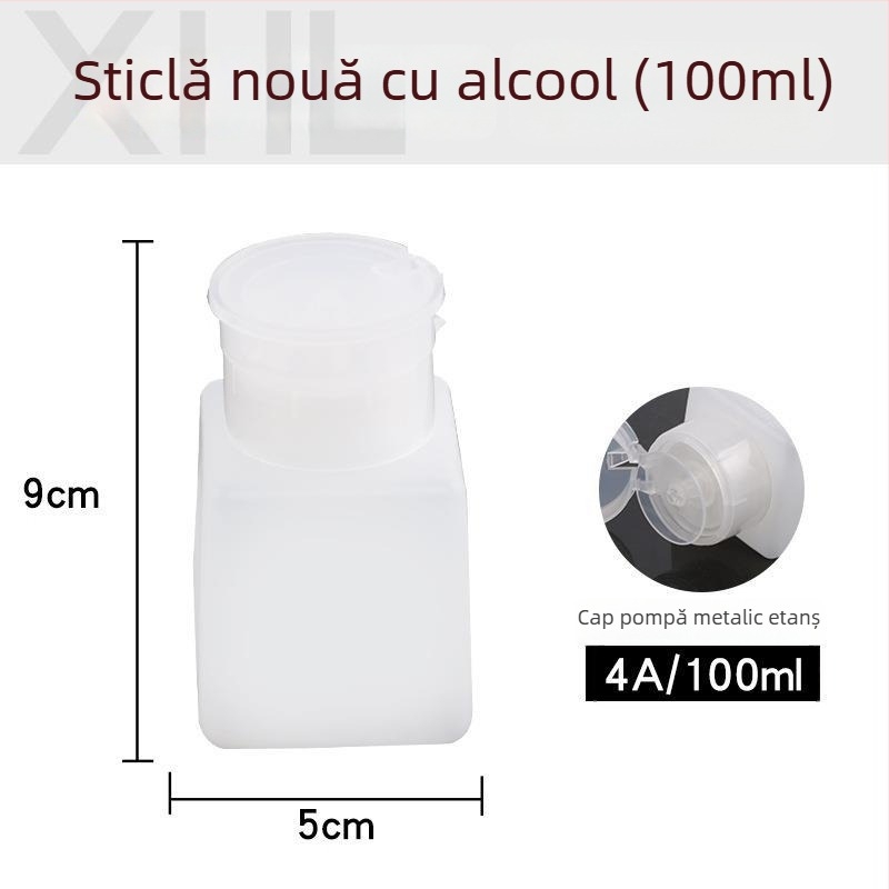 Welder sticle din plastic antistatice pentru alcool, cu capac de apăsare, 100/200/250 ml