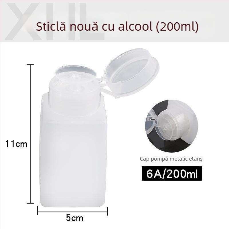 Welder sticle din plastic antistatice pentru alcool, cu capac de apăsare, 100/200/250 ml