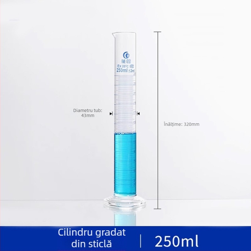 Cilindru de măsurat din sticlă borosilicat de înaltă calitate, grad A, 5/10/25/50/100/250/500/1000/2000 ml