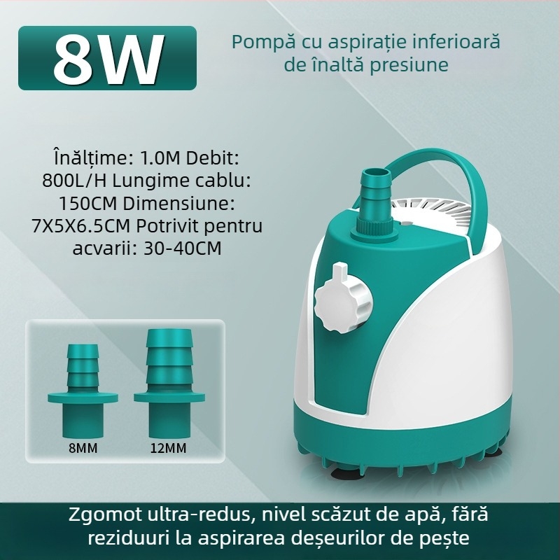 SQG pompă submersibilă pentru acvariu, zgomot redus, pompă de circulație pentru schimbarea apei, mică pompă de aspirație la bază, protecție împotriva funcționării în gol