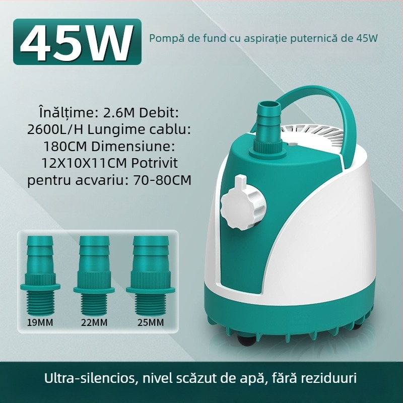 SQG pompă submersibilă pentru acvariu, zgomot redus, pompă de circulație pentru schimbarea apei, mică pompă de aspirație la bază, protecție împotriva funcționării în gol