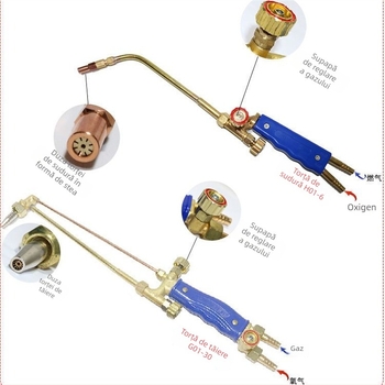 H01-6 Torță de sudură cu gaz și pistol de sudură 2 în 1, cu accesorii pentru oxigen și acetilenă