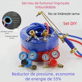 H01-6 Torță de sudură cu gaz și pistol de sudură 2 în 1, cu accesorii pentru oxigen și acetilenă