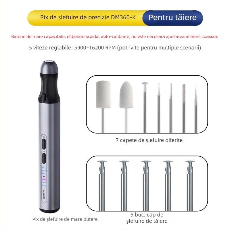 Pensă de șlefuit pentru repararea telefoanelor mobile — șlefuitor electric mic pentru cipuri IC și celule de baterie, șlefuire, tăiere, gravare
