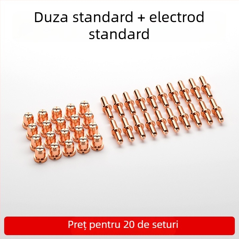 Duza de tăiere cu plasmă 80A LGK63 – set de consumabile pentru duză: duză, electrod, protecție ceramică