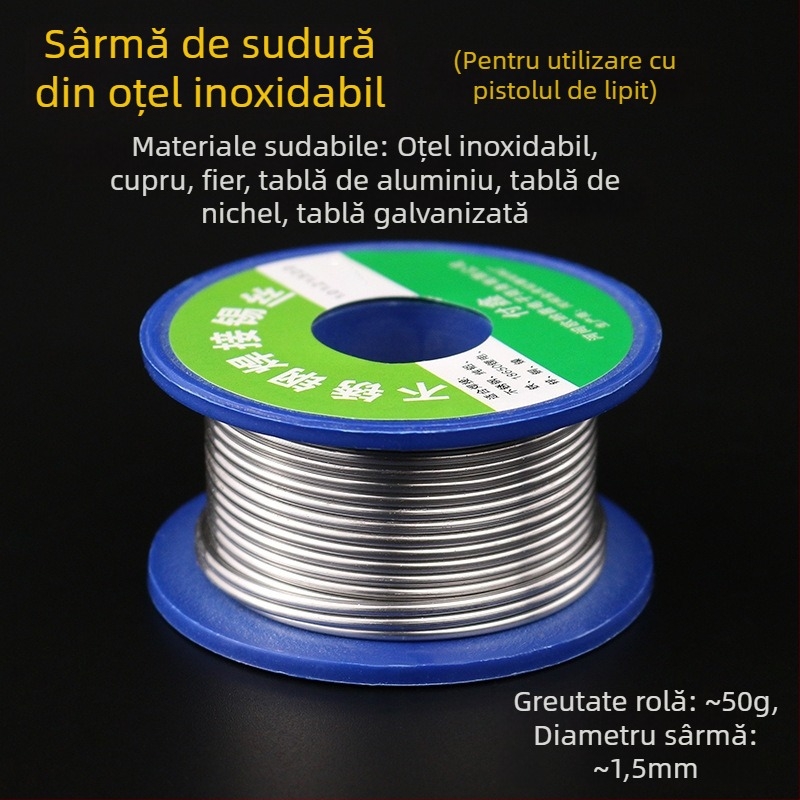 FX-88 Sârmă de lipire din oțel inoxidabil cu nucleu de flux, pentru fierul de lipit electric, alimentată de baterie Li-ion, 320°C