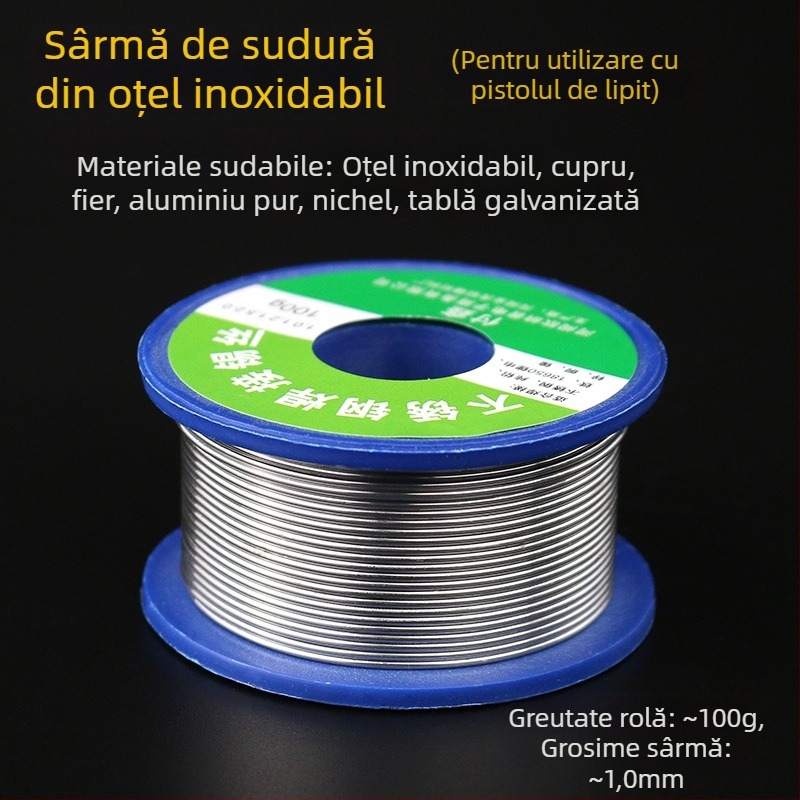 FX-88 Sârmă de lipire din oțel inoxidabil cu nucleu de flux, pentru fierul de lipit electric, alimentată de baterie Li-ion, 320°C