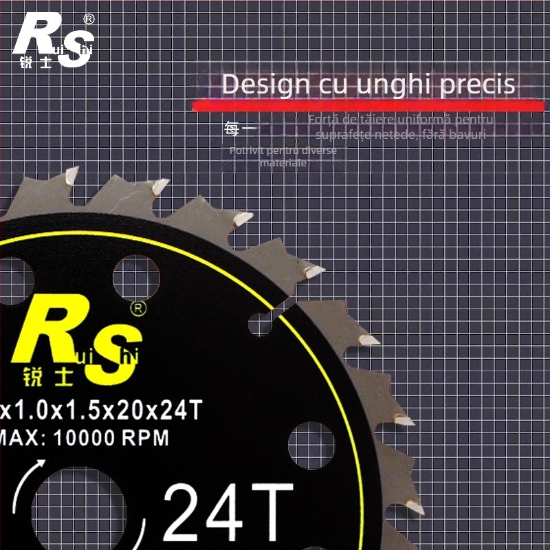 Ruish lamă circulară pentru lemn cu baterie Li-Ion, 5/5,5/6 inch, dinți dovetail, fierăstrău manual