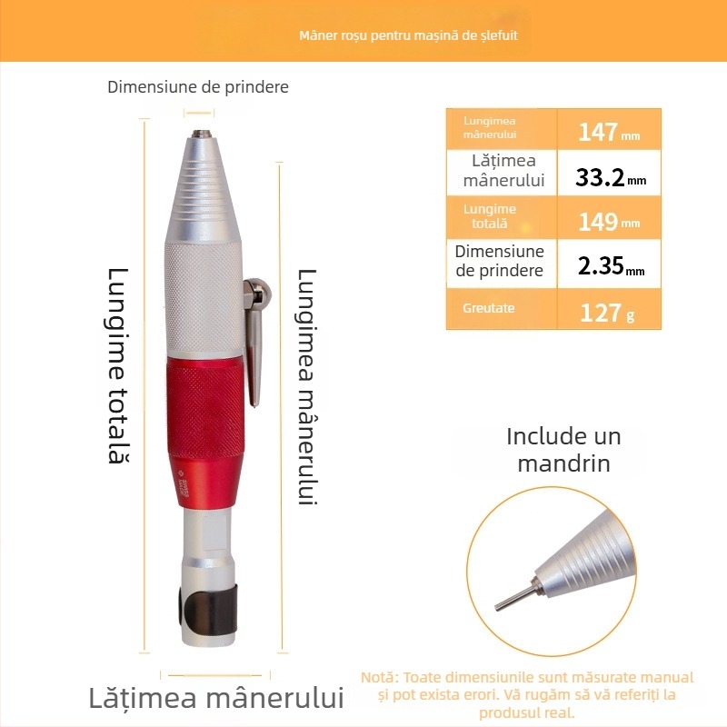 Mâner T30 pentru șlefuitor și accesorii pentru gravură – mandrină rapidă, ax flexibil, mâner rotativ de 4 mm
