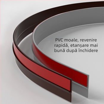 Bandă de etanșare pentru dulap, protecție împotriva prafului și loviturilor, pentru uși din sticlă