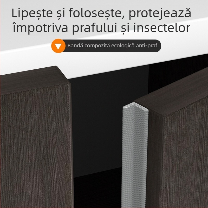 Bandă de etanșare pentru dulap, protecție împotriva prafului și loviturilor, pentru uși din sticlă