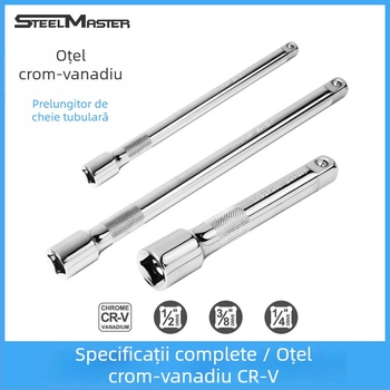 Tijă de extindere pentru cheie cu Ratchet 3/8 inch, extensie lungă, accesorii pentru cheie cu soclu