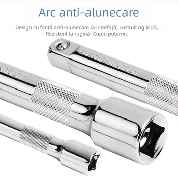 Tijă de extindere pentru cheie cu Ratchet 3/8 inch, extensie lungă, accesorii pentru cheie cu soclu