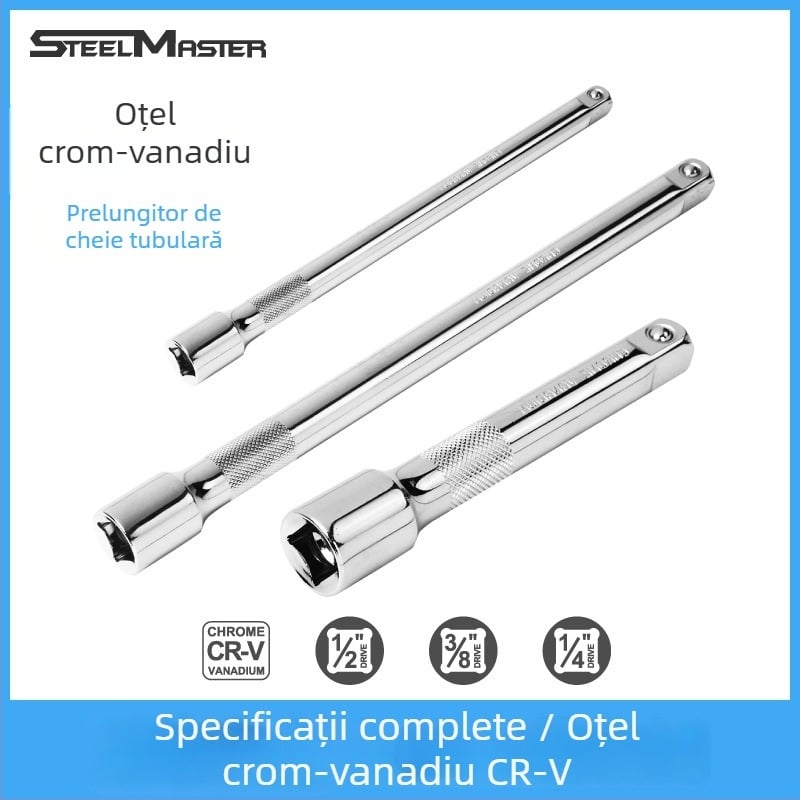 Tijă de extindere pentru cheie cu Ratchet 3/8 inch, extensie lungă, accesorii pentru cheie cu soclu