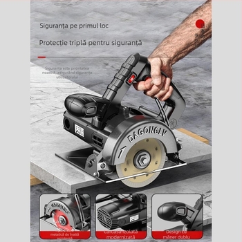 Mașină de tăiat cu reglare a vitezei pentru tâmplărie, aparat portabil de canelare pentru plăci, piatră și metal, fierăstrău electric pentru marmură, tăiere rapidă