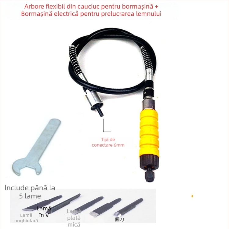 Polizor electric cu ax flexibil, convertibil în polizor suspendat; mașină de gravură; unelte de sculptură în jad și lemn, sculptură de rădăcini; cuțit de sculptură și dalte