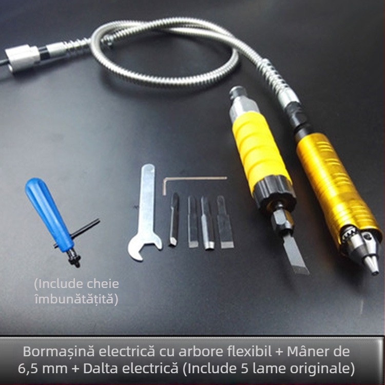 Polizor electric cu ax flexibil, convertibil în polizor suspendat; mașină de gravură; unelte de sculptură în jad și lemn, sculptură de rădăcini; cuțit de sculptură și dalte