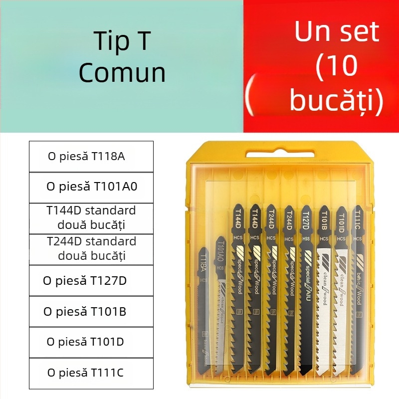Lama de fierăstrău pendular pentru lemn, lungime extinsă, T244D oțel de înaltă viteză, 101A0, placă metalică cu orificiu, dinți grosieri/medii/fini.
