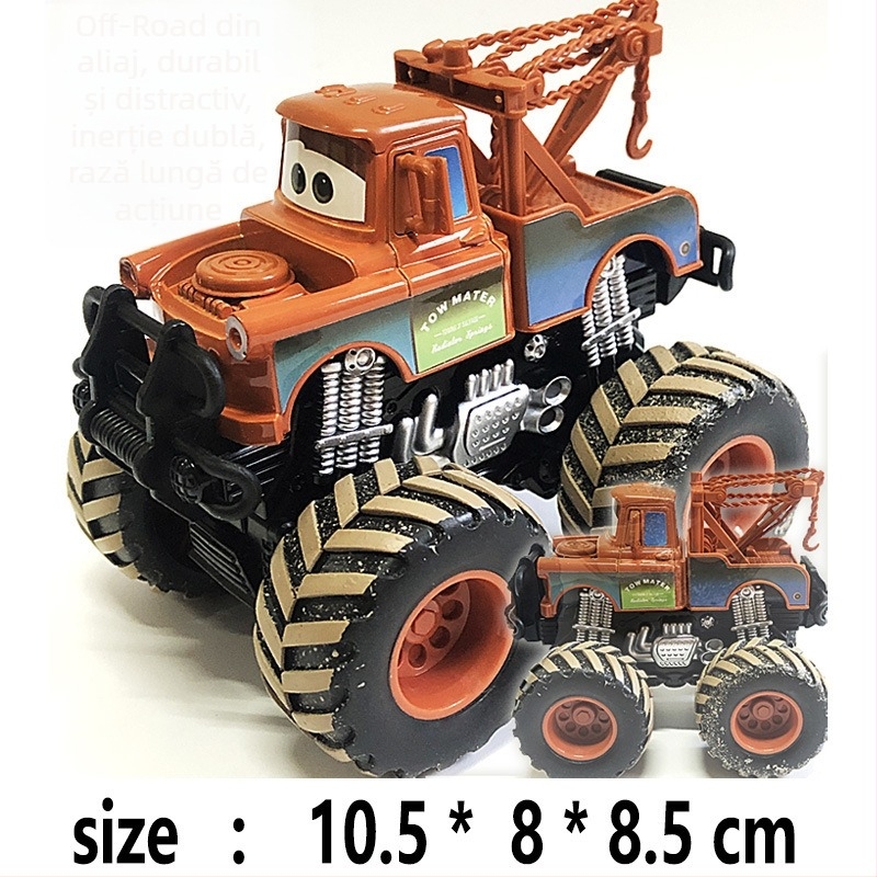 Mașinuță de jucărie Off-Road Bigfoot din aliaj – model static de curse, McQueen
