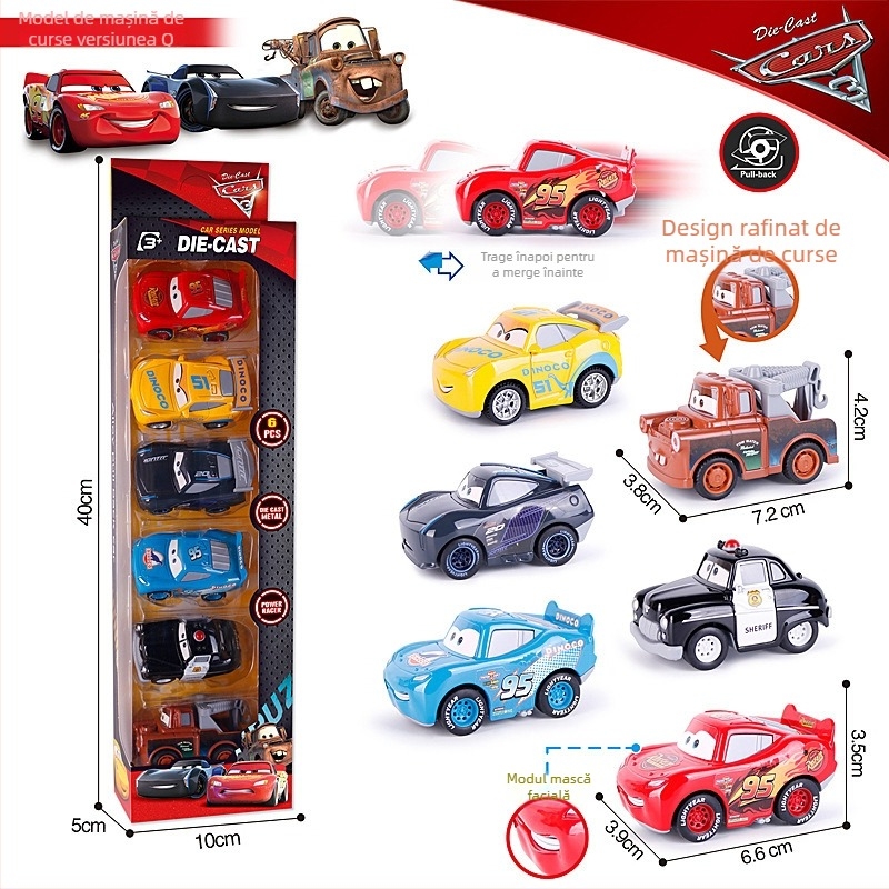 Mașinuță de jucărie Off-Road Bigfoot din aliaj – model static de curse, McQueen