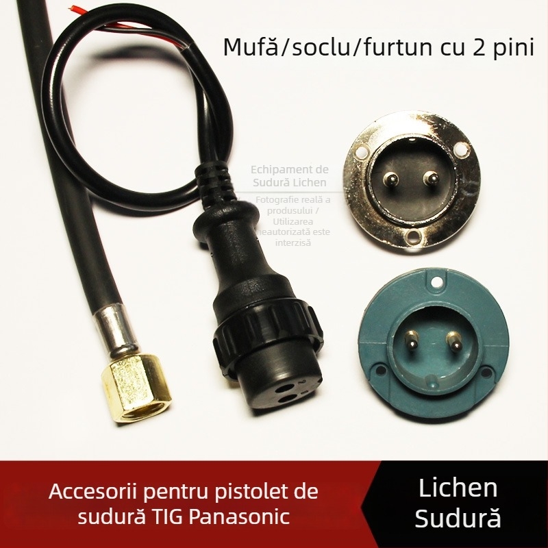 Panasonic aparat de sudură cu gaz – piese de schimb: conector plug și priză, întrerupător aviatic, accesorii pentru alimentarea cu sârmă, mânerul din spate Panasonic, cablu de control cu doi conductori
