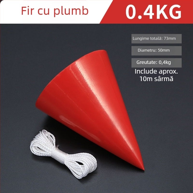 Set greutăți pentru linia de plumb în tâmplărie — greutăți conice 2 kg și 10 kg