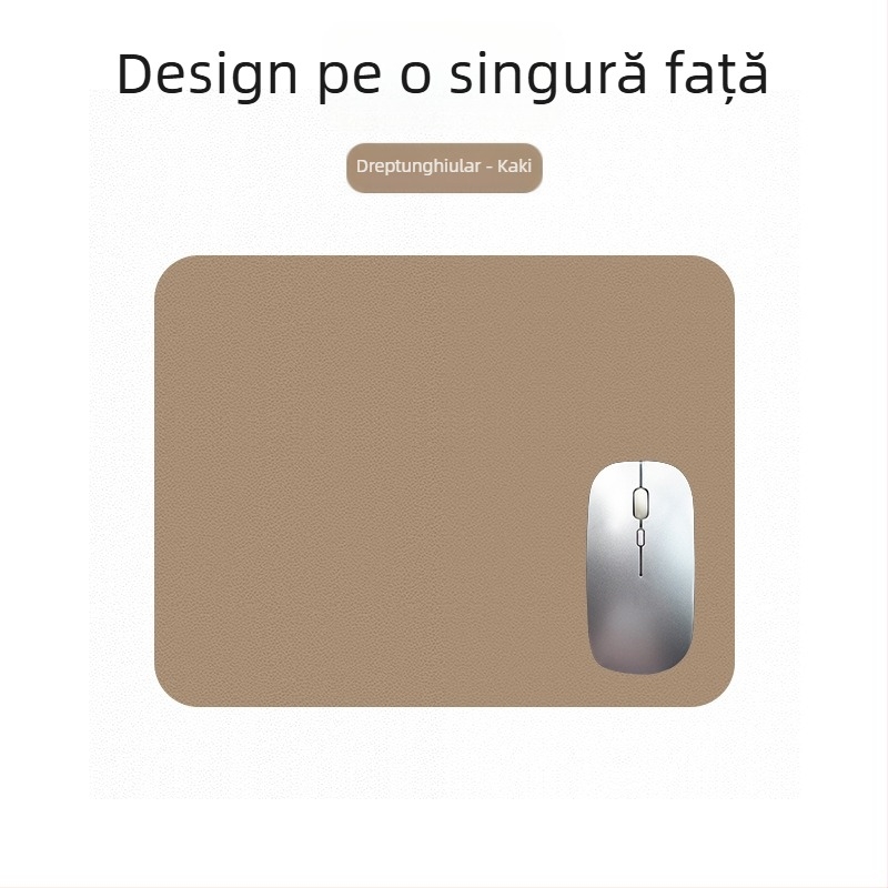 Covoraș de mouse pentru calculator, extra-large, din PVC piele impermeabil, suprafață dublă, antiderapant, cu model/logo