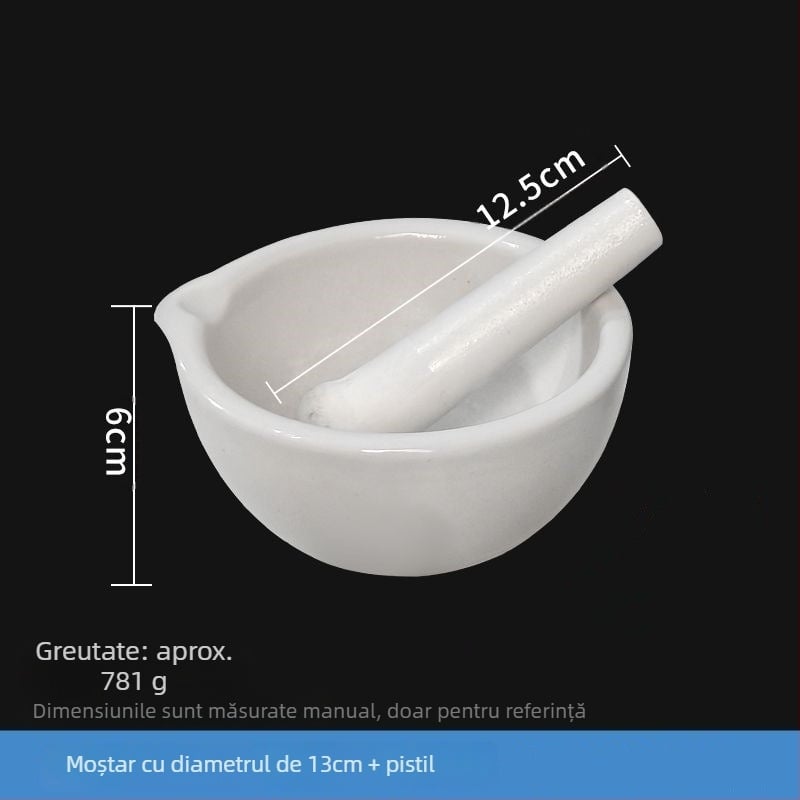 Set ceramic de mojar și pistil, dimensiuni 60–305 mm, cu bețe de măcinare