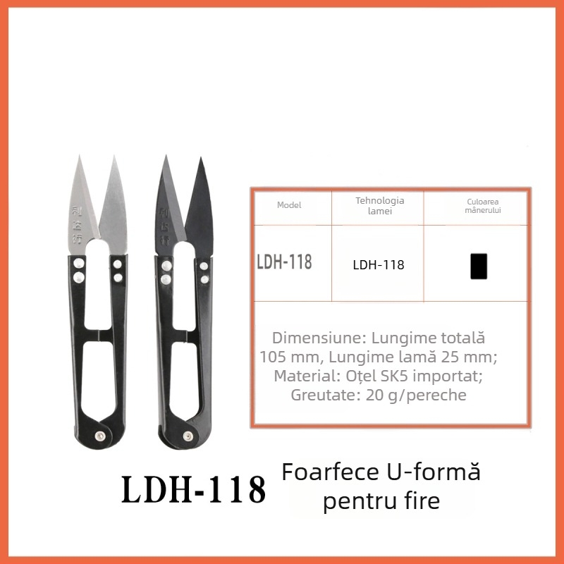 LDH-118W/LDH-118B foarfece pentru fibre, foarfecă în formă de U, cu arc, mici