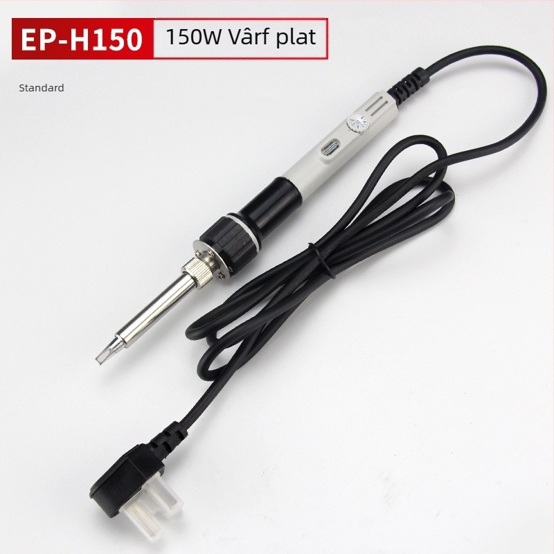 Yellow Flower fier de lipit electric puternic cu temperatură reglabilă, pistol de sudură și vârfuri interschimbabile: vârf ascuțit, vârf plat și vârf în unghi — 100W/150W/200W