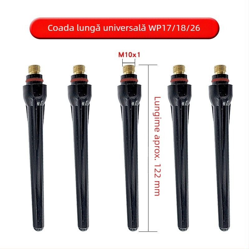 Accesorii pentru pistolul de sudură cu argon WP-17/18/26: deflector scurt și duză porțelan cu ecran din plasă