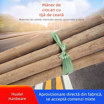 Ciocan cu mâner din lemn detașabil, mâner din lemn cerat cu ceară, lemn masiv