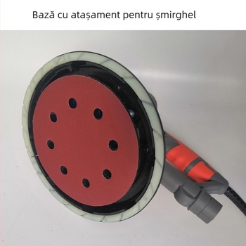 Mașină portabilă de șlefuit și lustruit pereți cu sistem de colectare a prafului și două lumini, model DWS-180S