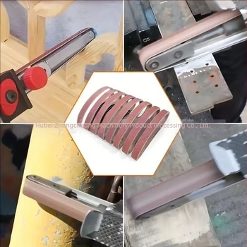 10 benzi abrazive din oxid de aluminiu pentru șlefuitor cu bandă mică – granulație 60–800, pentru șlefuire și lustruire
