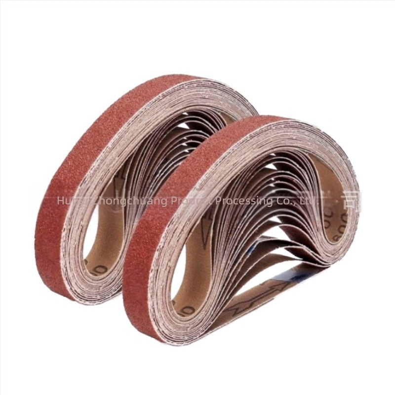 10 benzi abrazive din oxid de aluminiu pentru șlefuitor cu bandă mică – granulație 60–800, pentru șlefuire și lustruire