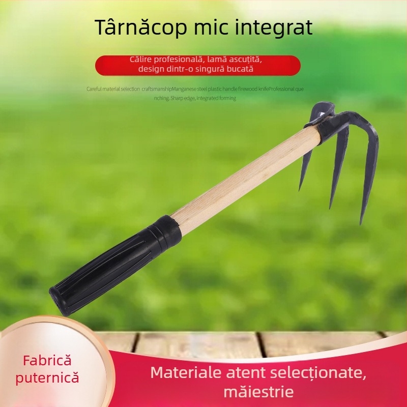 Grebă cu trei dinți din oțel de înalt carbon pentru afânarea solului și combaterea buruienilor